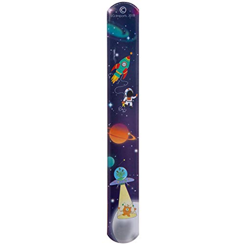 LG-Imports 12x Klatscharmband Weltraum Astronaut | Schnapparmband | Armband Mitgebsel Weltraumparty Kindergeburtstag